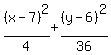 %28x-7%29%5E2%2F4%2B%28y-6%29%5E2%2F36
