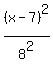 %28x-7%29%5E2%2F8%5E2