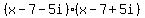 %28x-7-5i%29%28x-7%2B5i%29