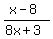 %28x-8%29%2F%288x%2B3%29