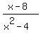 %28x-8%29%2F%28x%5E2-4%29