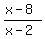 %28x-8%29%2F%28x-2%29