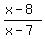 %28x-8%29%2F%28x-7%29