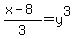 %28x-8%29%2F3=y%5E3