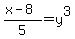 %28x-8%29%2F5+=+y%5E3