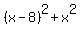%28x-8%29%5E2%2Bx%5E2