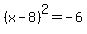 %28x-8%29%5E2+=+-6