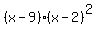 %28x-9%29%2A%28x-2%29%5E2