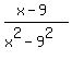 %28x-9%29%2F%28x%5E2-9%5E2%29