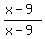 %28x-9%29%2F%28x-9%29