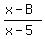 %28x-B%29%2F%28x-5%29