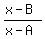 %28x-B%29%2F%28x-A%29