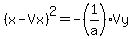 %28x-Vx%29%5E2=-%281%2Fa%29Vy