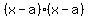 %28x-a%29%28x-a%29
