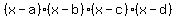 %28x-a%29%28x-b%29%28x-c%29%28x-d%29