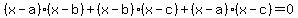 %28x-a%29%28x-b%29%2B%28x-b%29%28x-c%29%2B%28x-a%29%28x-c%29=0