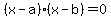 %28x-a%29%28x-b%29=0