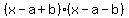 %28x-a%2Bb%29%28x-a-b%29