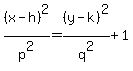 %28x-h%29%5E2%2Fp%5E2=%28y-k%29%5E2%2Fq%5E2%2B1