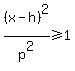%28x-h%29%5E2%2Fp%5E2%3E=1