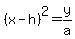 %28x-h%29%5E2=y%2Fa