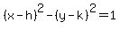 %28x-h%29%5E2-%28y-k%29%5E2=1