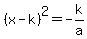 %28x-k%29%5E2=-k%2Fa