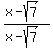 %28x-sqrt%287%29%29%2F%28x-sqrt%287%29%29