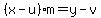 %28x-u%29m=y-v