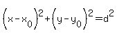 %28x-x%5B0%5D%29%5E2%2B%28y-y%5B0%5D%29%5E2+=+d%5E2