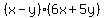 %28x-y%29%286x%2B5y%29