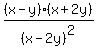 %28x-y%29%28x%2B2y%29%2F%28x-2y%29%5E2