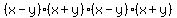 %28x-y%29%28x%2By%29%28x-y%29%28x%2By%29
