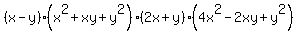 %28x-y%29%28x%5E2%2Bxy%2By%5E2%29%282x%2By%29%284x%5E2-2xy%2By%5E2%29