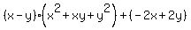 %28x-y%29%28x%5E2%2Bxy%2By%5E2%29%2B%28-2x%2B2y%29