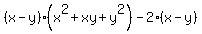 %28x-y%29%28x%5E2%2Bxy%2By%5E2%29-2%28x-y%29