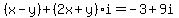 %28x-y%29%2B%282x%2By%29i=-3%2B9i