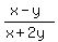 %28x-y%29%2F%28x%2B2y%29