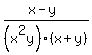 %28x-y%29%2F%28x%5E2y%29%28x%2By%29