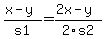 %28x-y%29%2Fs1=%282x-y%29%2F2s2