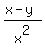 %28x-y%29%2Fx%5E2
