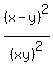 %28x-y%29%5E2%2F%28xy%29%5E2