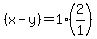 %28x-y%29+=+1%282%2F1%29