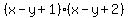 %28x-y%2B1%29%28x-y%2B2%29