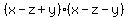 %28x-z%2By%29%28x-z-y%29