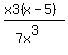 %28x3%28x-5%29%29%2F%287x%5E3%29