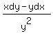 %28xdy-ydx%29%2Fy%5E2