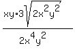 %28xy%2A3sqrt%282x%5E2y%5E2%29%29%2F%282x%5E4y%5E2%29%29