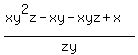 %28xy%5E2z-xy-xyz%2Bx%29%2Fzy