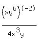 %28xy%5E6%29%5E-2%2F%284x%5E3y%29